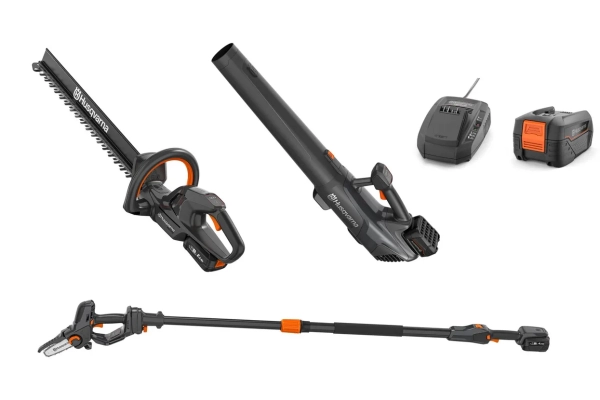 Aspireu2122 Hedge Trimmer + Blower + Pole Pruner Bundle With Battery and Charger